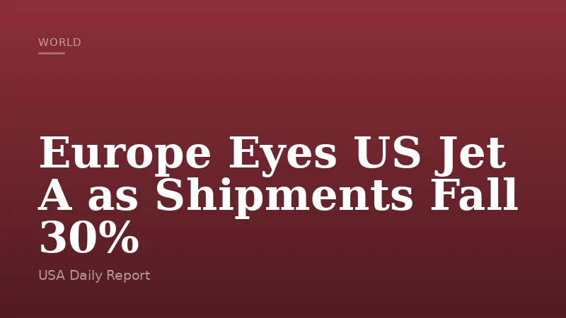 Europe Eyes US Jet A as Shipments Fall 30%