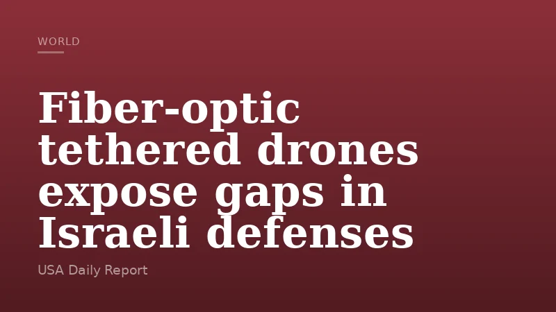 Fiber-optic tethered drones expose gaps in Israeli defenses