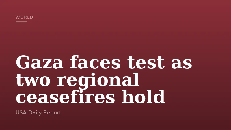 Gaza faces test as two regional ceasefires hold