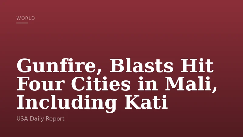 Gunfire, Blasts Hit Four Cities in Mali, Including Kati