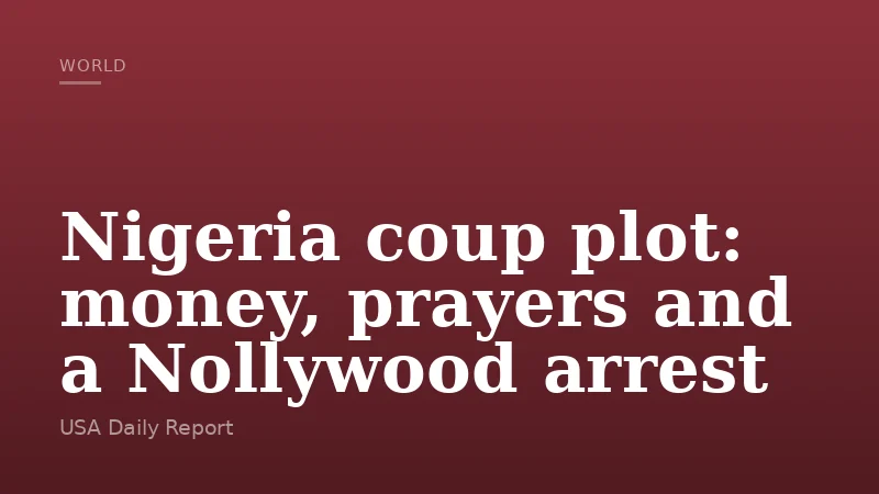 Nigeria coup plot: money, prayers and a Nollywood arrest