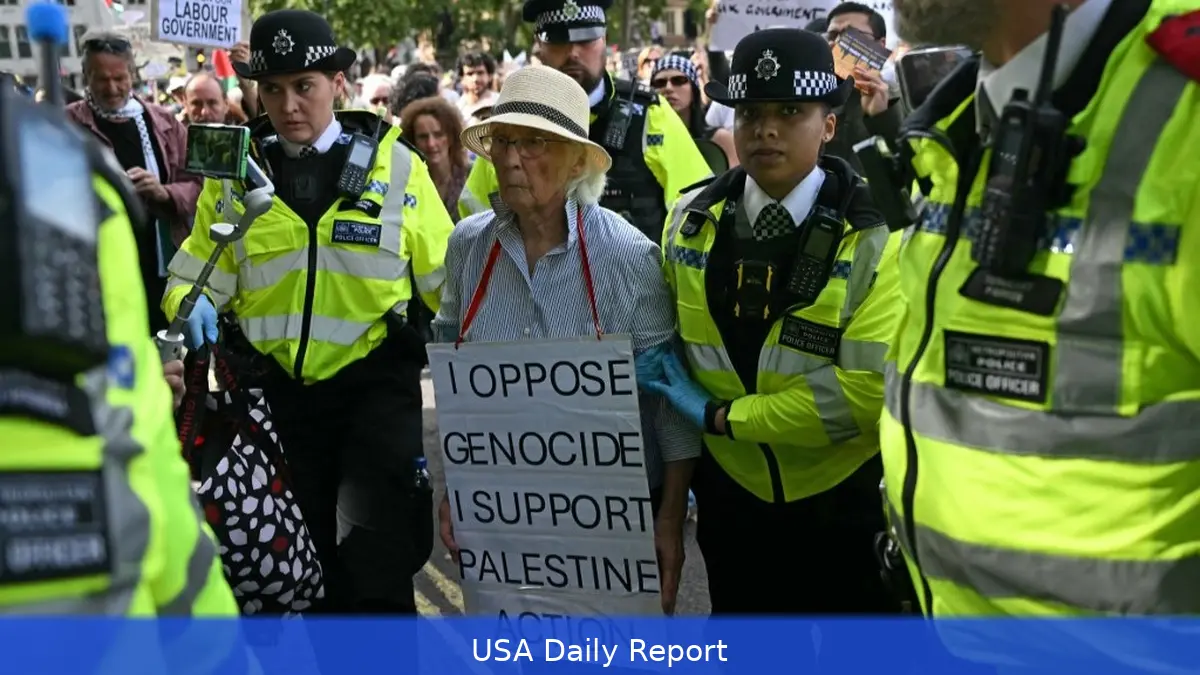 Police make arrests at London vigil as debate over Palestine Action proscription intensifies