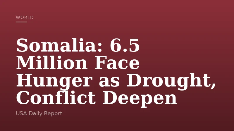 Somalia: 6.5 Million Face Hunger as Drought, Conflict Deepen