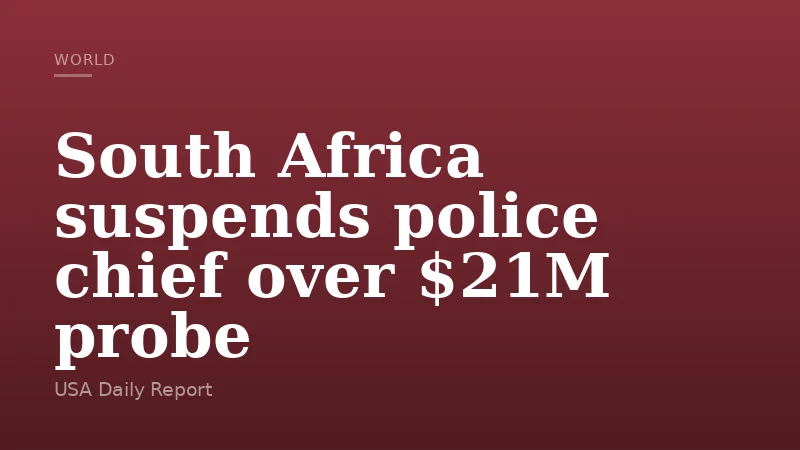 South Africa suspends police chief over $21M probe
