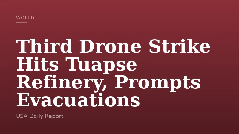 Third Drone Strike Hits Tuapse Refinery, Prompts Evacuations